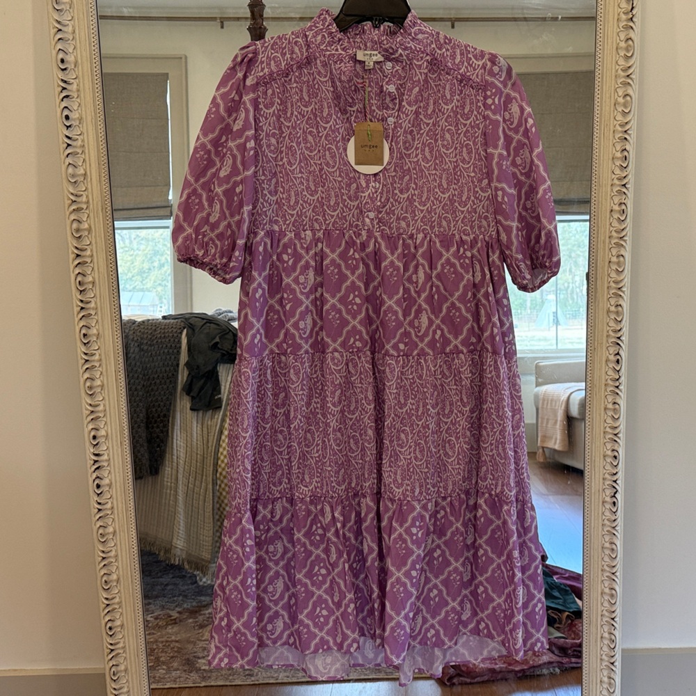 Umgee purple print midi